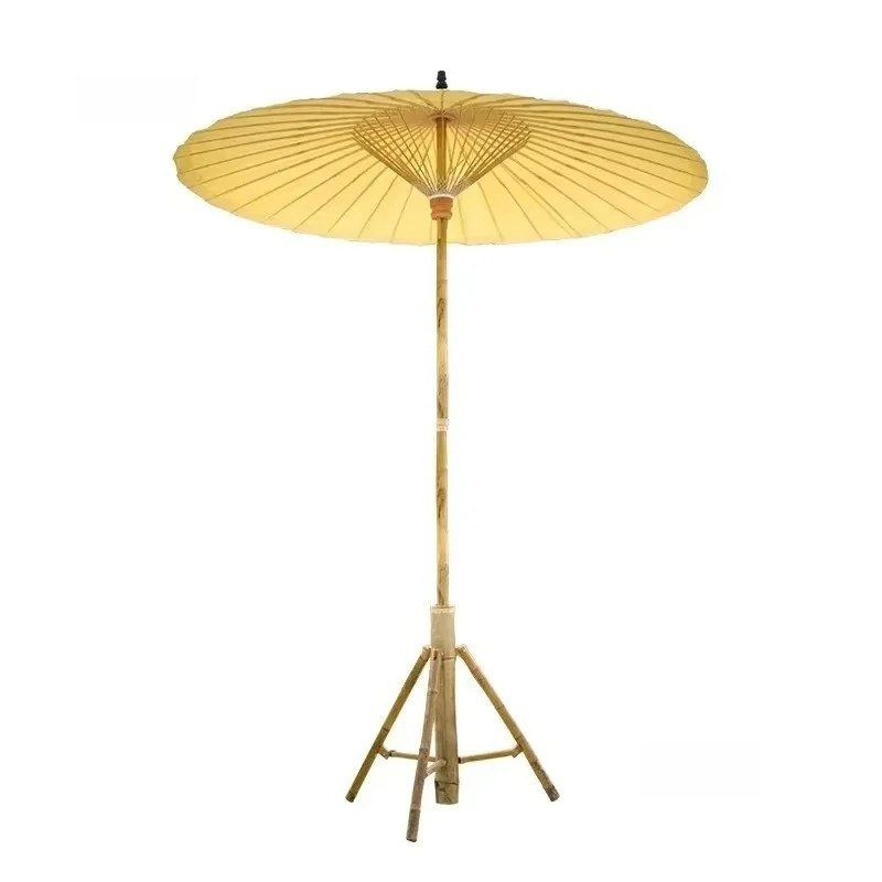 Handmade Thai Oil Paper Umbrella, Outdoor Patio Beach Parasol for Villa Courtyard Tea House & Market Stall Decoration