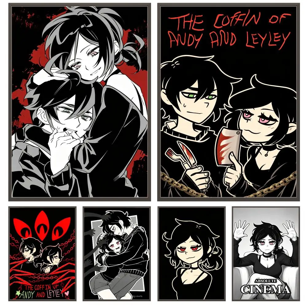 game The Coffin of Andy and Leyley Poster Poster HD Waterproof Self Adhesive Wall Art Print Decor for Bedroom Living Room Gift