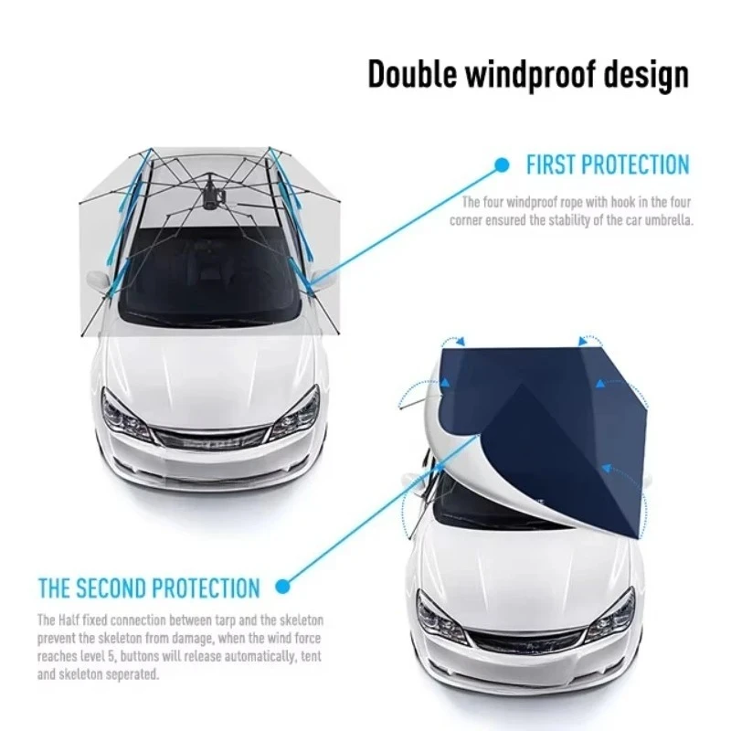 

Inflatable Hail Proof Windshield Retractable Electrical Car Cover Tent for Car