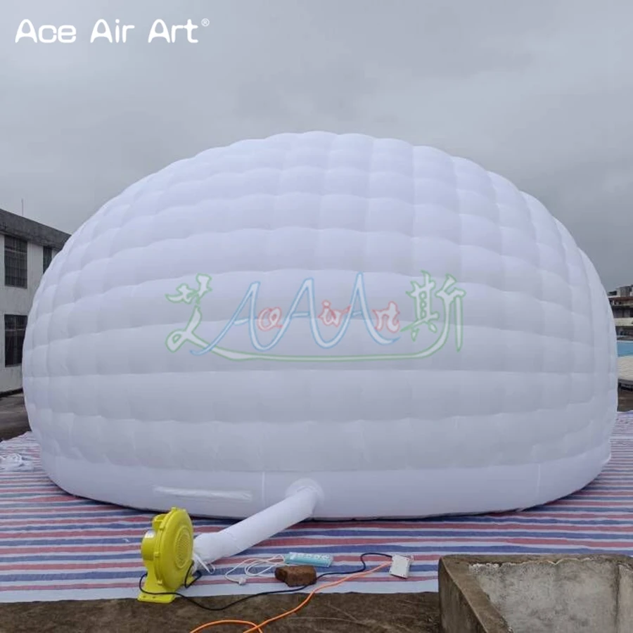 Newly Shape Led Dome Inflatable Luna Model Event Party Tent Dj Booth Shelter Balloon for Event Party and Wedding
