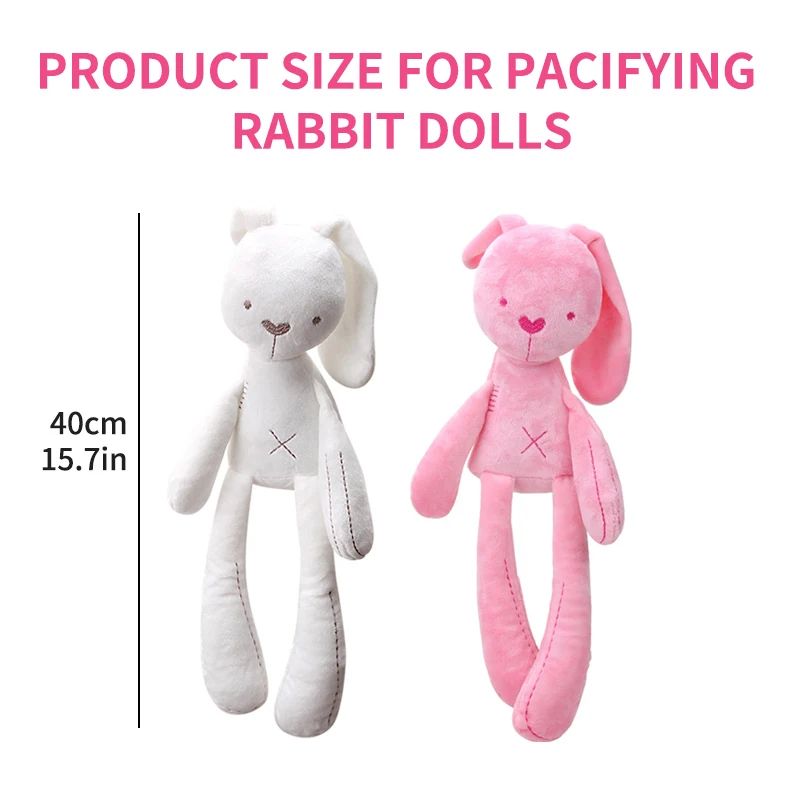 Cute Cartoon Plush Cloth Rabbit Doll Kids Toys Birthday Gift Baby Stroller Sleeping Partners Crib Tent Decor Ornaments