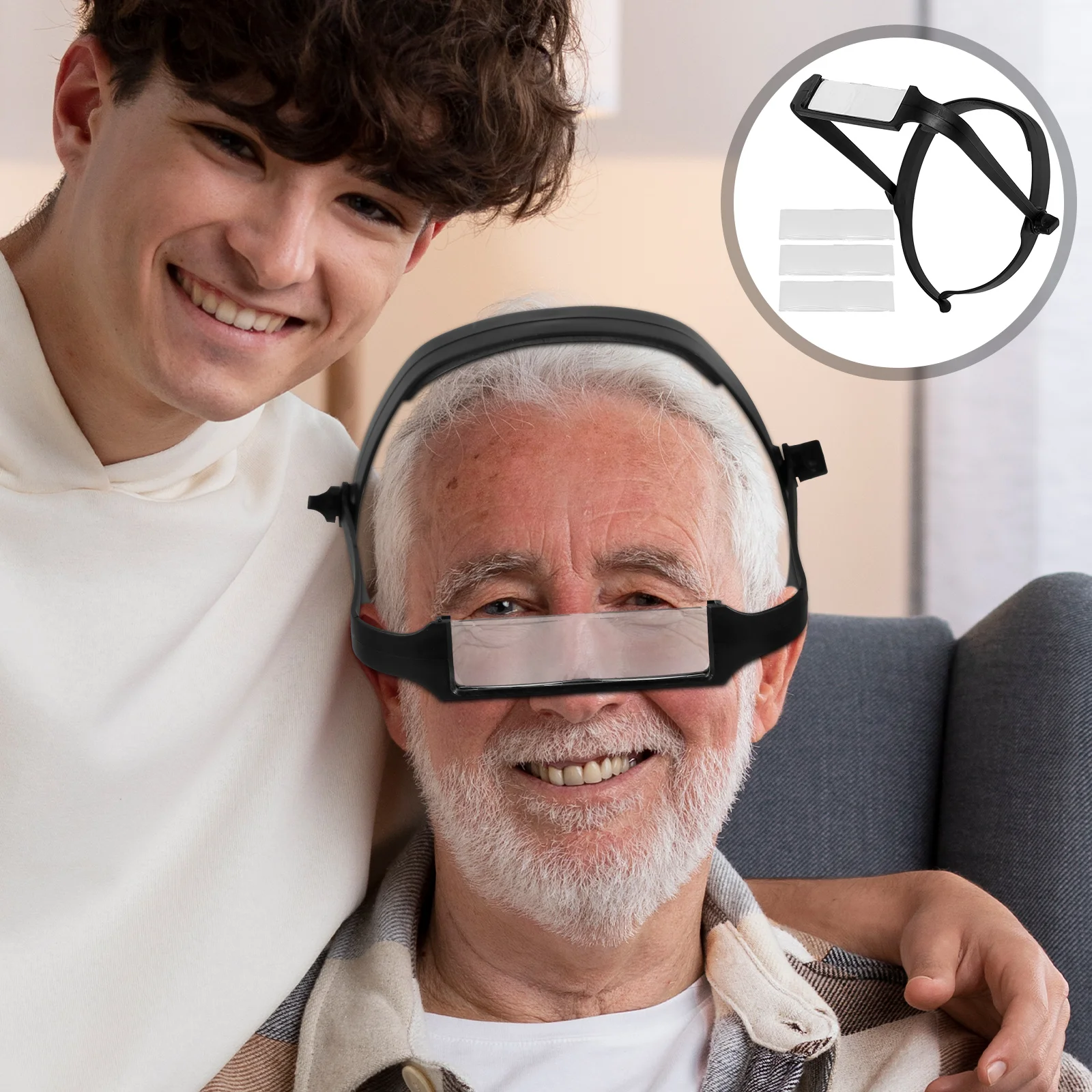 

4pcs Lightweight Headband Binocular Head-Mounted Reading Magnifying Glass 4 Magnifications Hands Free For Jewelry Repair Seniors