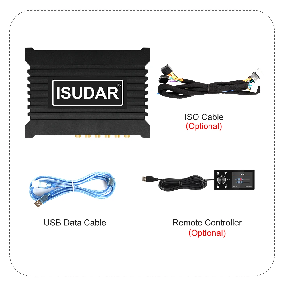 ISUDAR DA410 Car DSP Amplifier For VW/TOYOTA/HONDA/Mazda/Nissan/Ford/Audi/BMW/Peugeot/HYUNDAI/KIA Auto Audio Processor Android