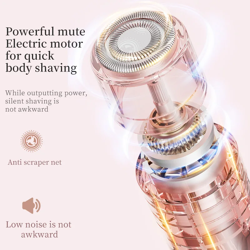 2-in-1 Elektrorasierer, Multifunktionales Haarentfernungsgerät, Doppelkopf-Trimmer für den Intimbereich, Damenrasierer, Elektrischer Trimmer – Detail 8