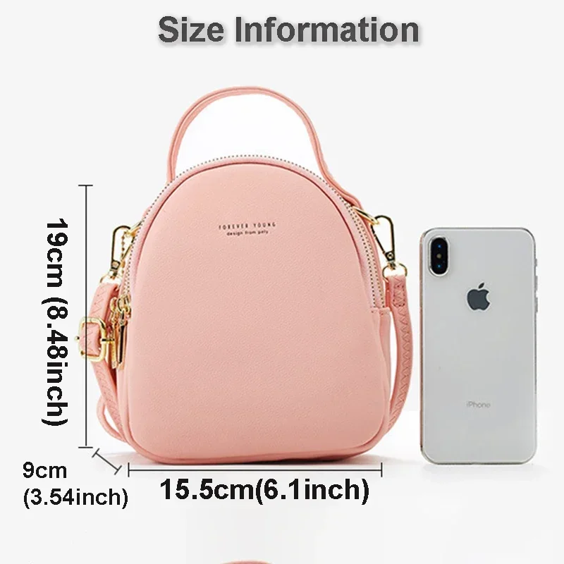 Fashion Leather Mini Backpack Purse for Women Ladies Tote Multi-Function Luxury Shoulder Bag Messenger Bags Mochila Feminina New