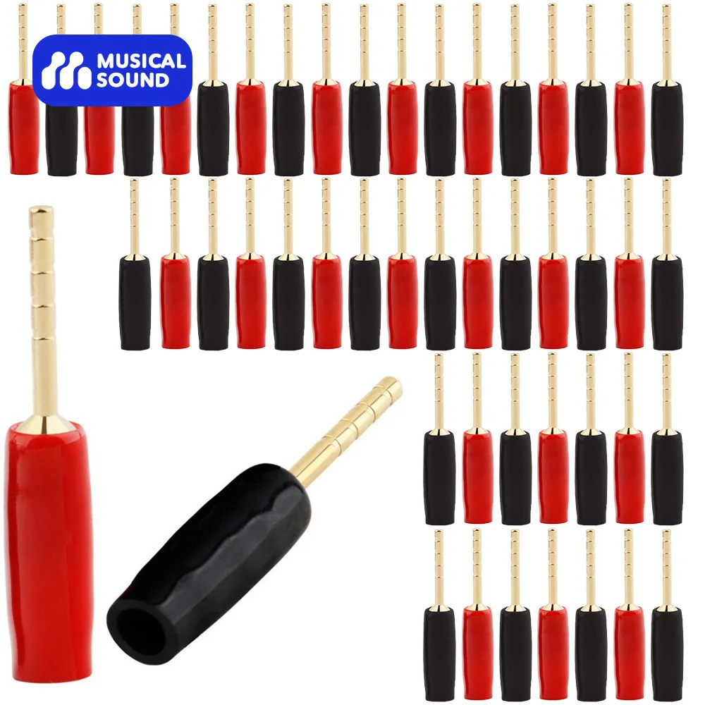 Musical Sound Speaker Banana Plugs Jack 2/12/50/100 Pieces 2MM Pin Screw Type Speaker Banana Audio Connector Plugs