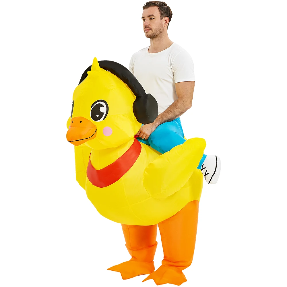 Erwachsene aufblasbare Kostüm lustige aufblasbare Ente Huhn Anzug für Halloween Karneval Tier Cosplay Maskottchen Kostüm für Männer Frauen