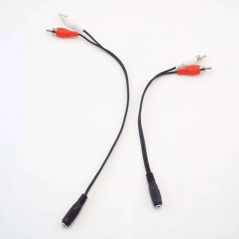 3.5mm Audio Cable Stereo Female RCA Male Aux Audio Cable Y Adapter for DVD TV VCR To Headphone Amplifier Speaker Jack W28