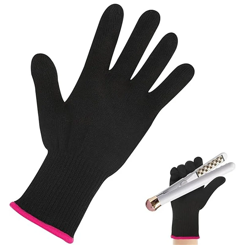 Heat Resistant Gloves for Hair Styling Barber Heat Blocking Gloves Reusable Hair Straightener Flat and Curling Iron Wand Gloves