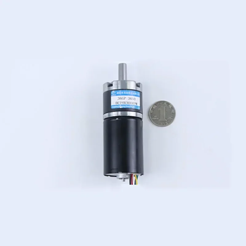 36GP-3650 12V/24V 36mm DC Planetary Gear Brushless Motor with 5-wire, Adjustable Speed, CW & CCW Rotation and Without Brake