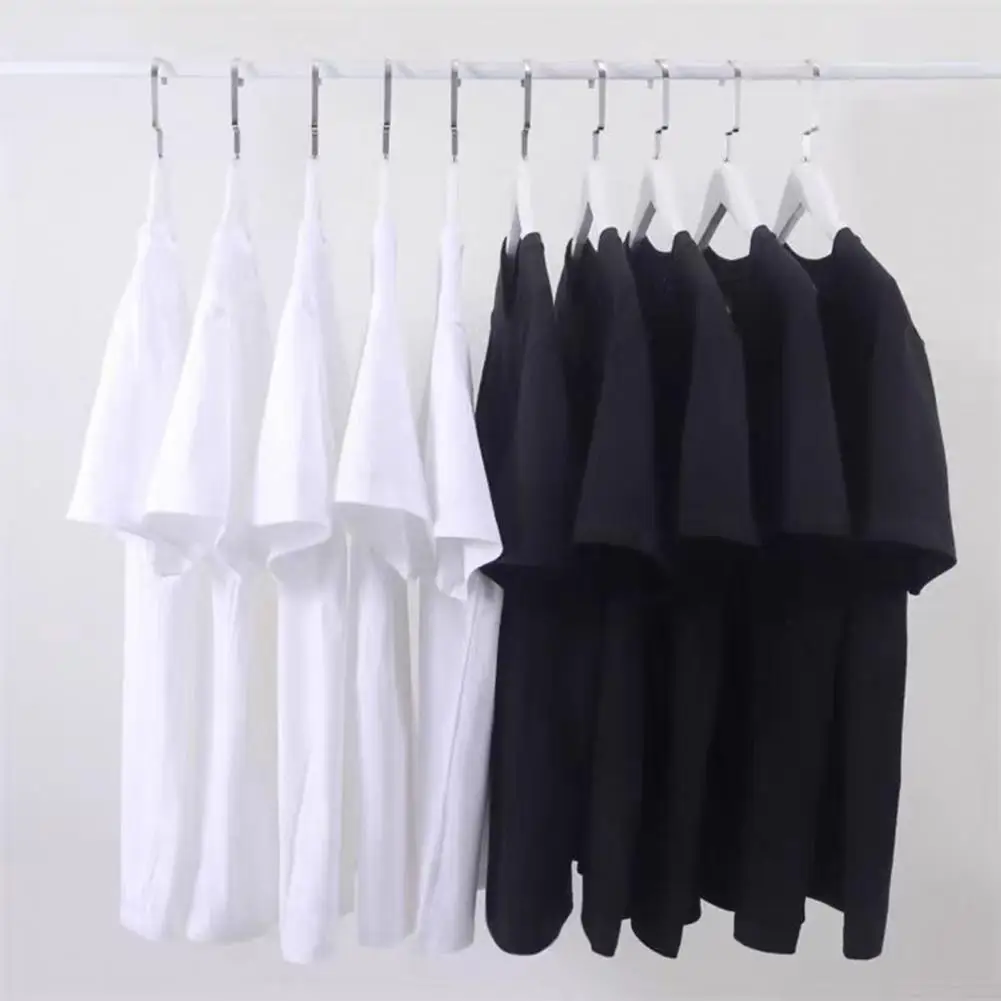 Men Solid Color T-shirt Men's Summer Round Neck T-shirt Loose Fit Pure Color Half Sleeves Pullover for Wear Sport Activities