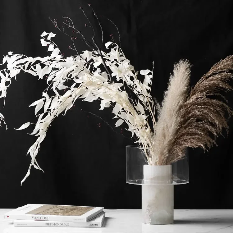 Moderno creativo nordico leggero di lusso in marmo naturale fiore ware modello camera vendite ufficio soggiorno tavolino desktop fiore