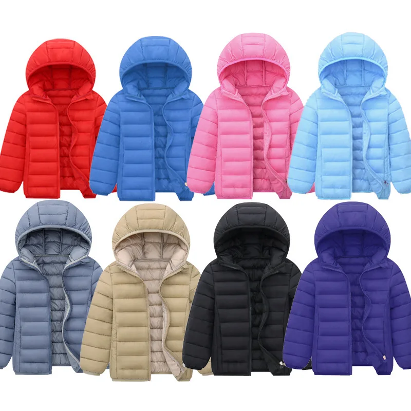 

2025New Children's Clothing Lightweight Down Cotton Boys and Girls, Medium and Large Children's Short Cotton Coat Bab