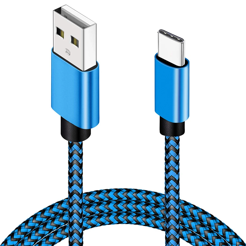 USB Typ C Kabel Datum Sync 2,4 A Schnelle Lade Nylon Geflochtene Draht Ladegerät Kabel Für Samsung Huawei Android Handy 1M 2M 3M – Detail 3