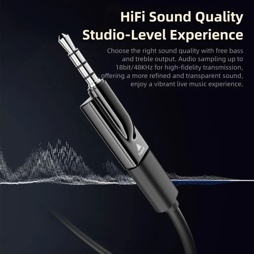 Male to Female USB Type-C to 3.5mm Converter No Delay HiFi USB-C to AUX Connector DAC Plug and Play Cable Extender Game Karaoke