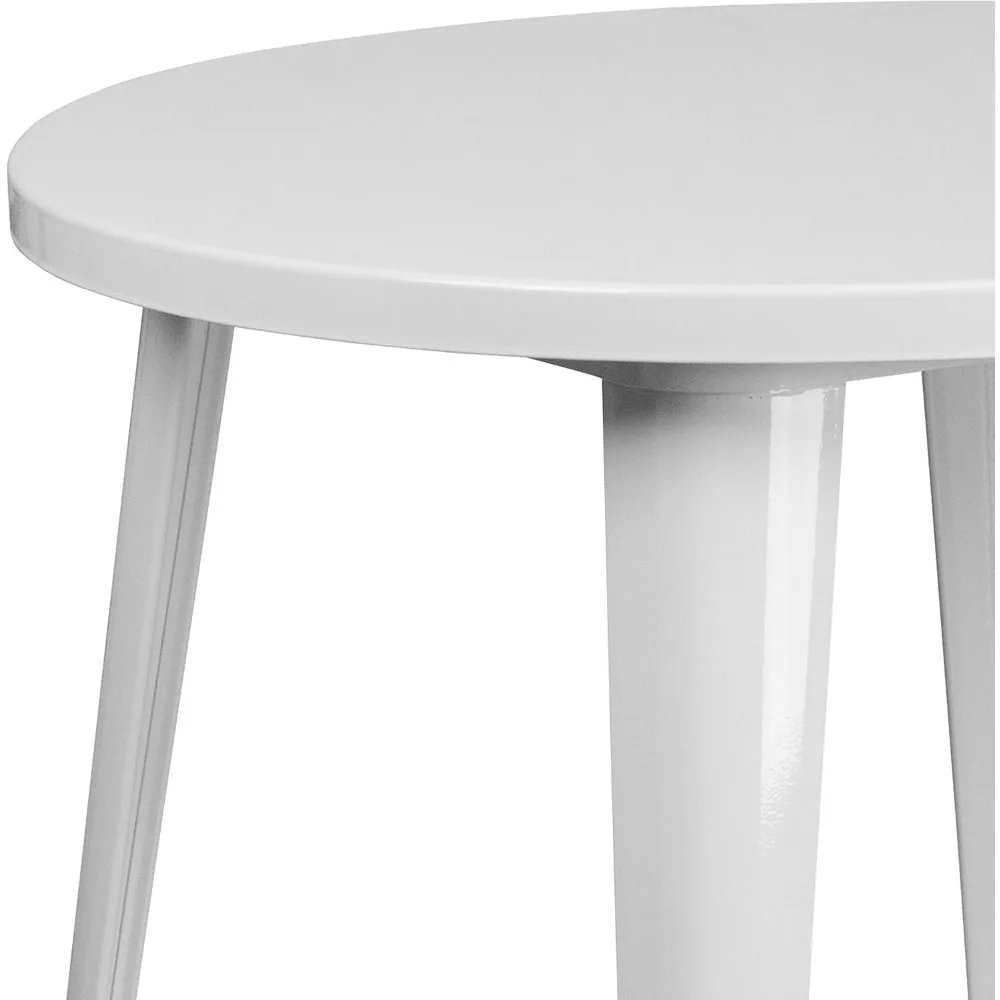 Commercial Grade Round Metal Indoor-Outdoor Table