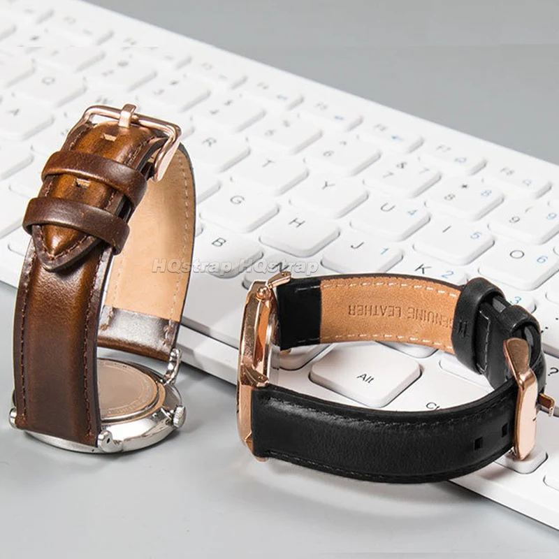 男性と女性のための防水時計バンド,交換用,ソフトレザーストラップ,ユニバーサル,14mm, 17mm, 18mm, 19mm, 20mm