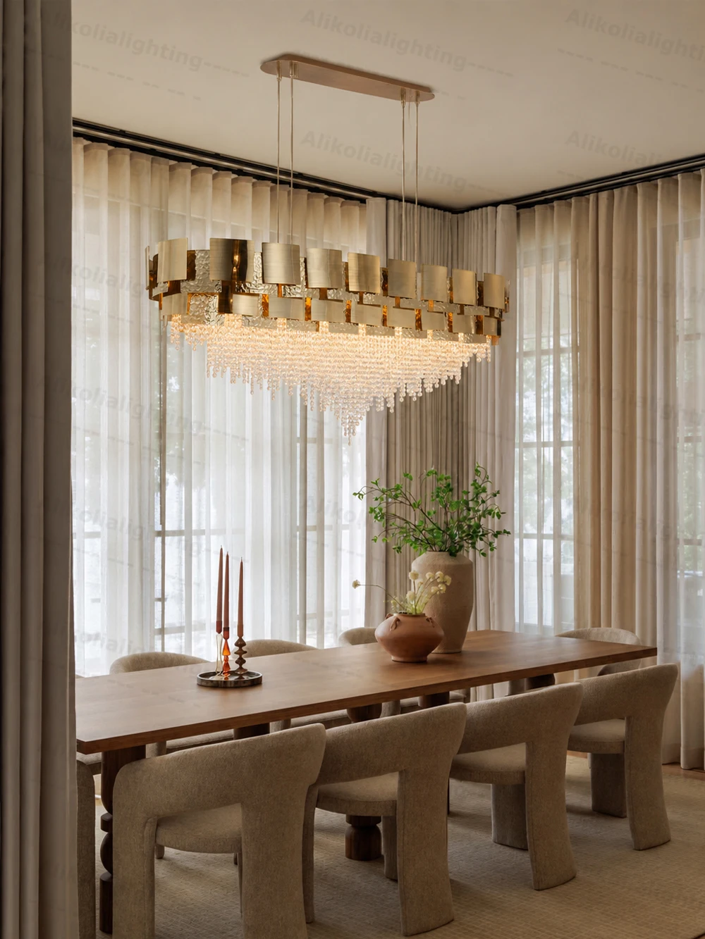 Home Deco K9 Crystal Chrome Gold Dimmable LED 2026 Chandelier Hanging Lamp Suspension Luminaire Lampen For Living Room