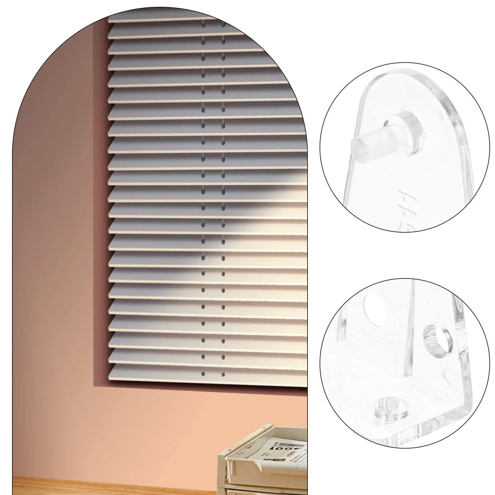 

4pcs Hold Down Blinds Bottom Bracket Bracket Clear Simple POM Easy Install Home Decor Accessories Replacement Parts