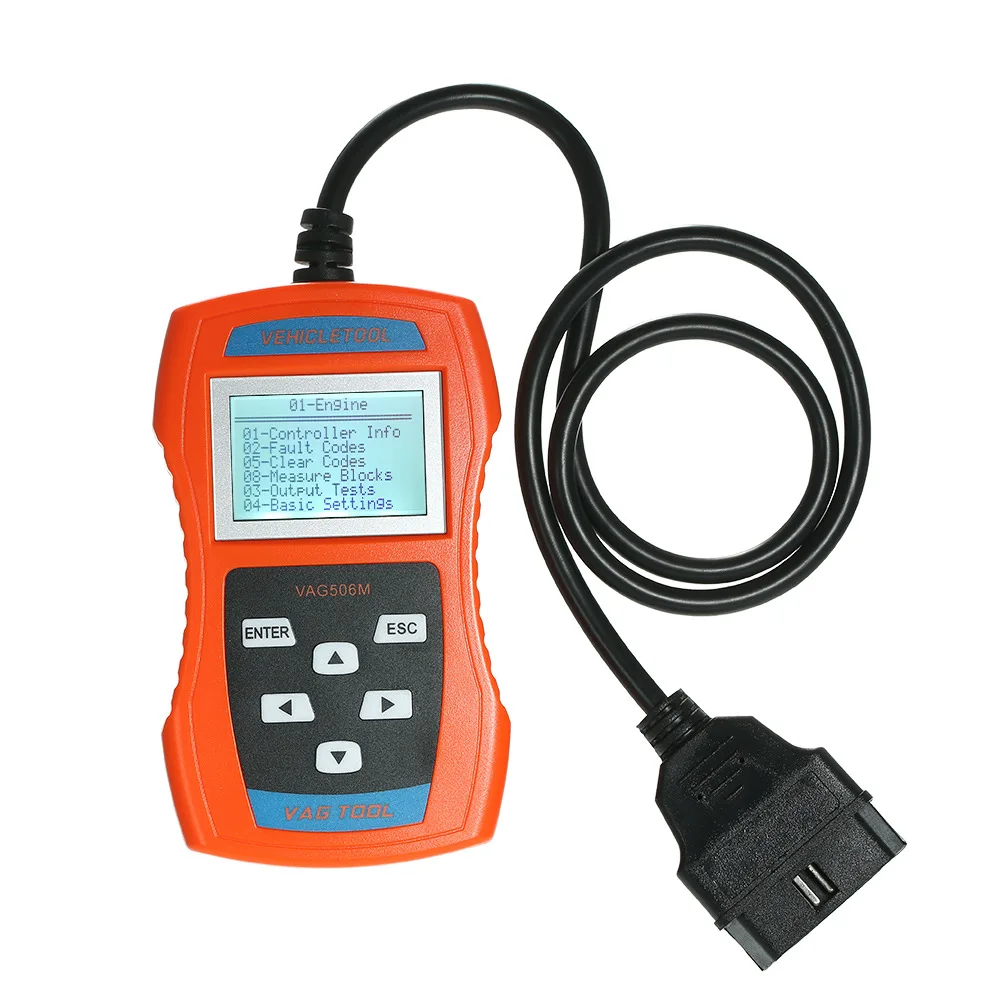 VAG506M Car Diagnostic-Tool Trouble Codes Scanner Engine Code Reader For VW ForAudi Skoda KWP1281\ KWP 2000\ TP-CANBUS \ NEW UDS