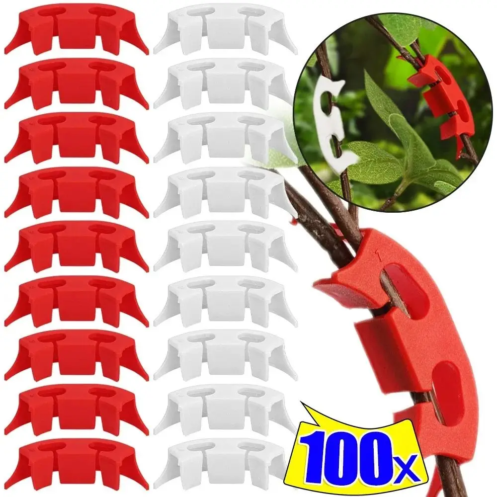 100Pcs Plastic Plant Benders Plant Stem Branche Bending Garden Supplies Low Stress Clip 90 Degree Growth Manipulation