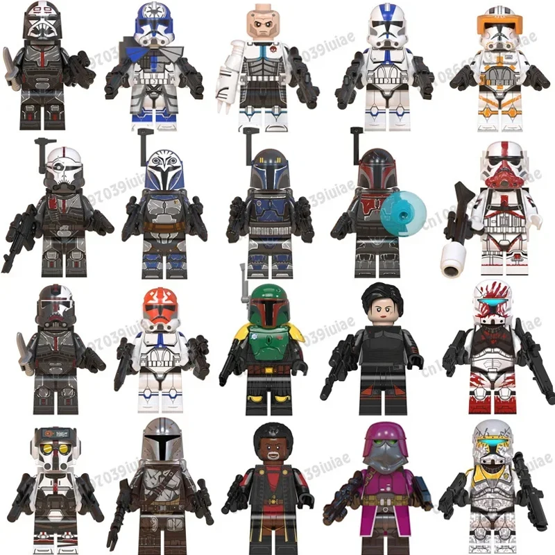 

STAR WARS Clone Troopers 501st Regiment Imperial Stormtrooper Mandalorian Mini Robot Figure Toy Bricks Assembling Doll