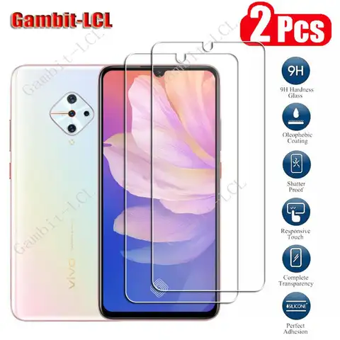 2PCS  9H Protective Tempered Glass For Vivo S1 Pro 6.38" 1920, PD1945F_EX, 1920_20 Screen Protector Protection Cover Film