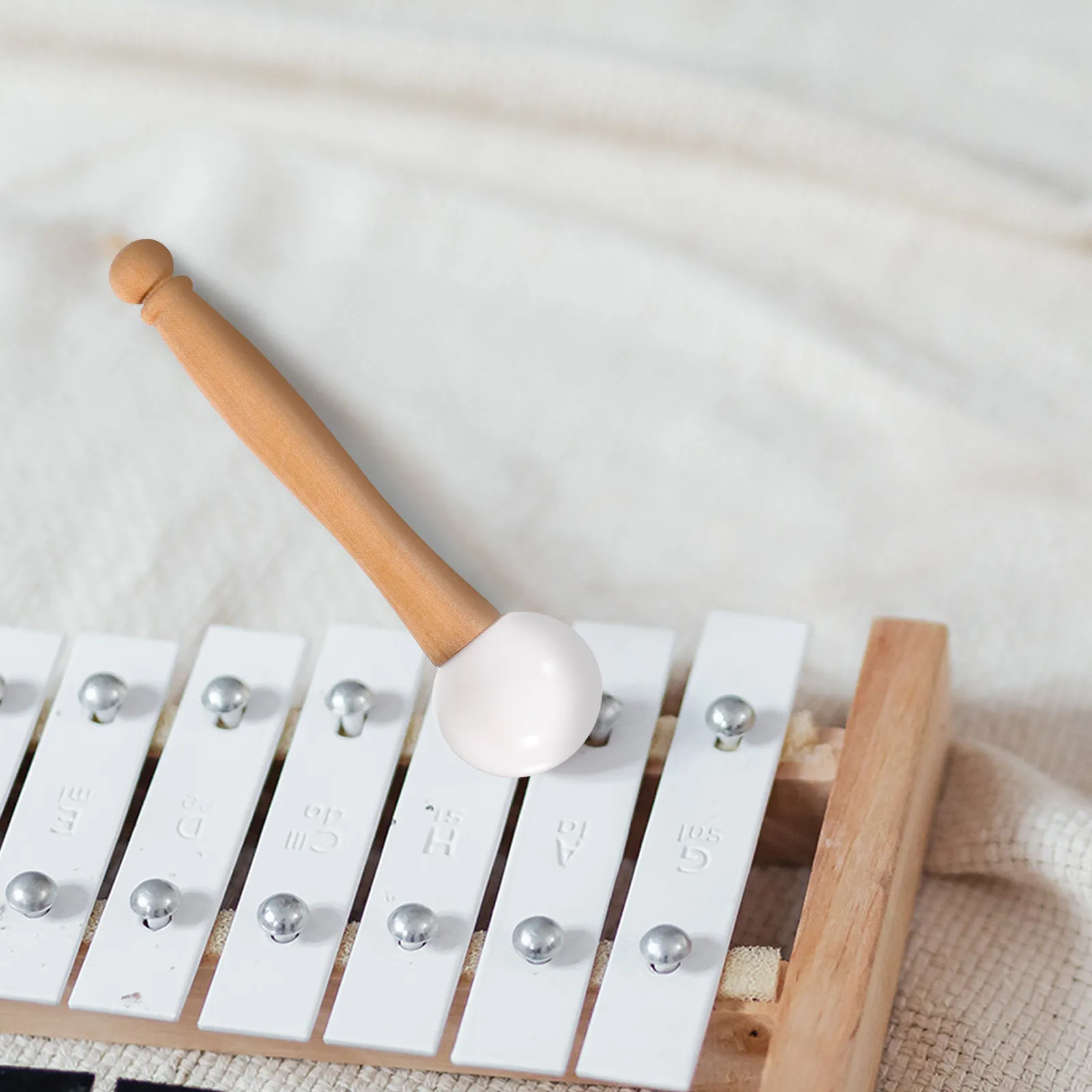 Crystal Singing Bowl Mallet Rubber Head Wooden Handle Sound Healing Tool for Meditation Yoga Therapy
