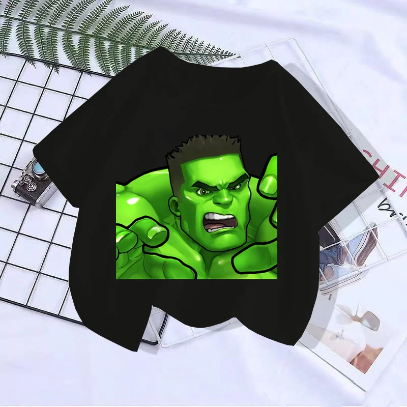 تي شيرت Avengers للأطفال مطبوع عليه Marvel تي شيرت صيفي بأكمام قصيرة ملابس قطنية للأطفال