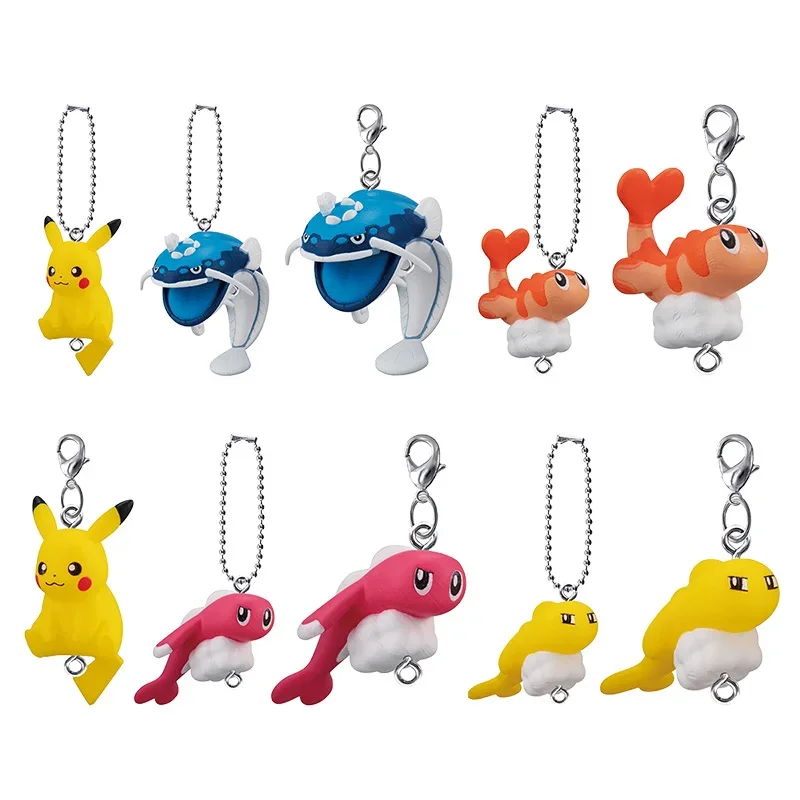 BANDAI Pokémon Action Figures Model Melody Pikachu Tatsugiri Dondozo Gashapon Backpack Ornament Pendant Official Genuine