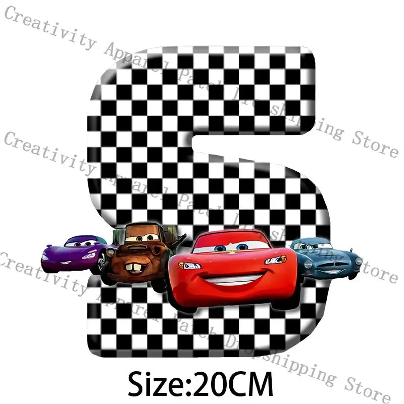 Disney Cars Lightning McQueen 26 English Letters Patches for Clothing on Kids Clothes Decor Heat Transfer Patch Accessory Gift