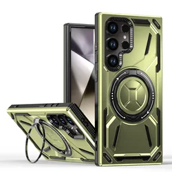 Armor Shockproof Magnet Case for Samsung Galaxy S26 S25 FE S24 S23 S22 Plus Ultra Cover Mag-safe Charge Ring Stand Holder Shell