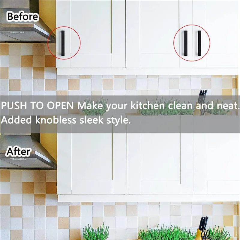 

JABS-Push To Open Cabinet Hardware 20Pack Push Latch & Lock For Door Touch Latches And Catch Push Release Drawer Short