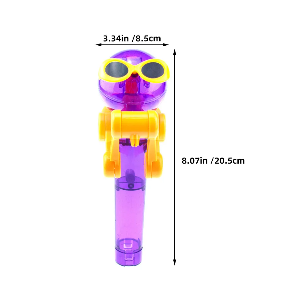 

4pcs Creative Robot For Kids Plastic Decompression Portable Holder Novelty Candy Case Party Favors Lollipop Shooter Storage Box
