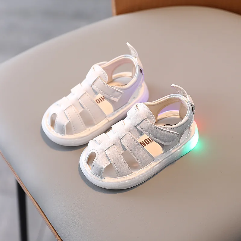 Muslimah Baby Shoe Kid LED Lit Sandals 2023 Summer New traspirante Baby Toddler Shoe lampeggiante Kid Shoe Girl Princess Shoes