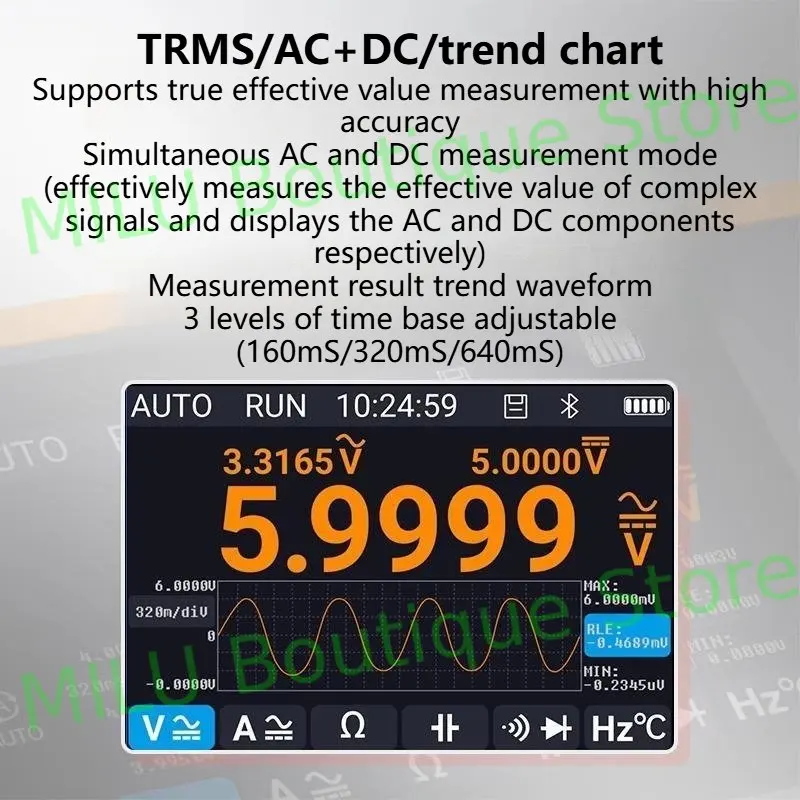 ALIENTEK DM40 Digitale Oscilloscoop Multimeter Signaalgenerator 3 in 1 50M Sample rate Voltage Diode Handheld Automotive Gereedschap
