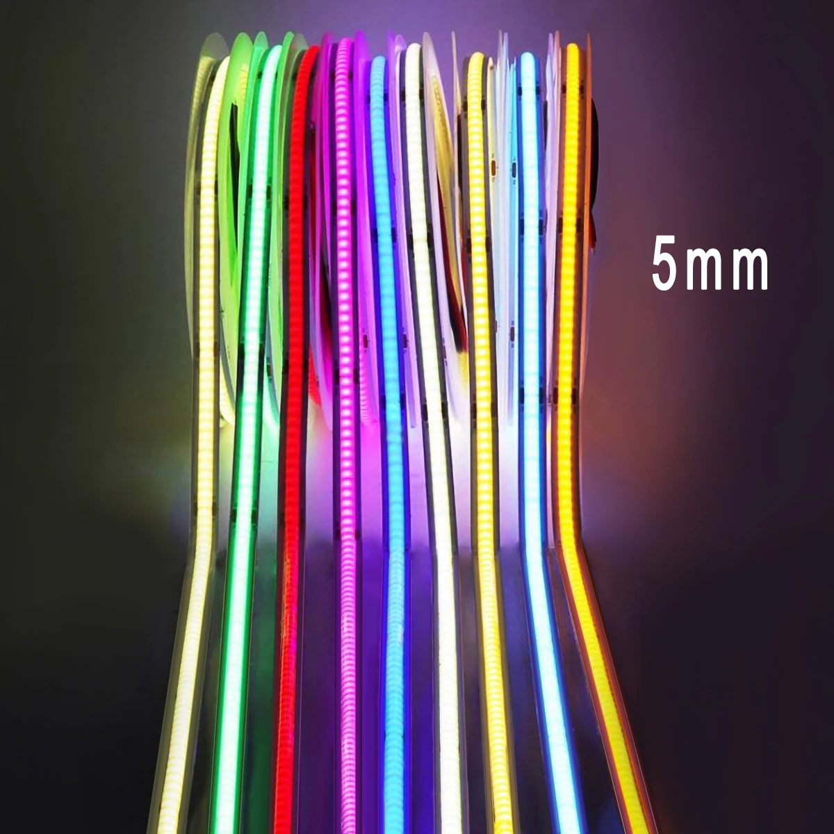 12v High Brightness COB Led Strip for Room 5mm Ultra Thin Led Tape Flexible Ribbon for Bedroom Kitchen Room Car Decor Lighting