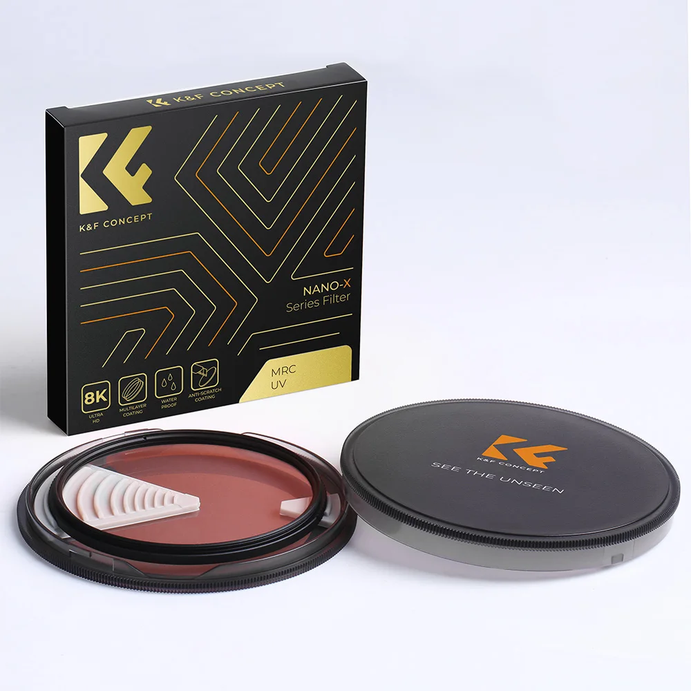 K&F Concept UV Filter Lens Multi Coated Protection Nanotech Coatings Ultra Slim 49mm 52mm 58mm 62mm 67mm 77mm 86mm 95mm