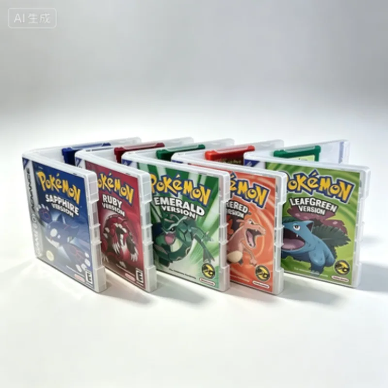 Classic Series Emerald FireRed Leafgreen Ruby Sapphire 5 Versions GBA Game in Box for 32 Bit Video Game Cartridge No Manual - view 4