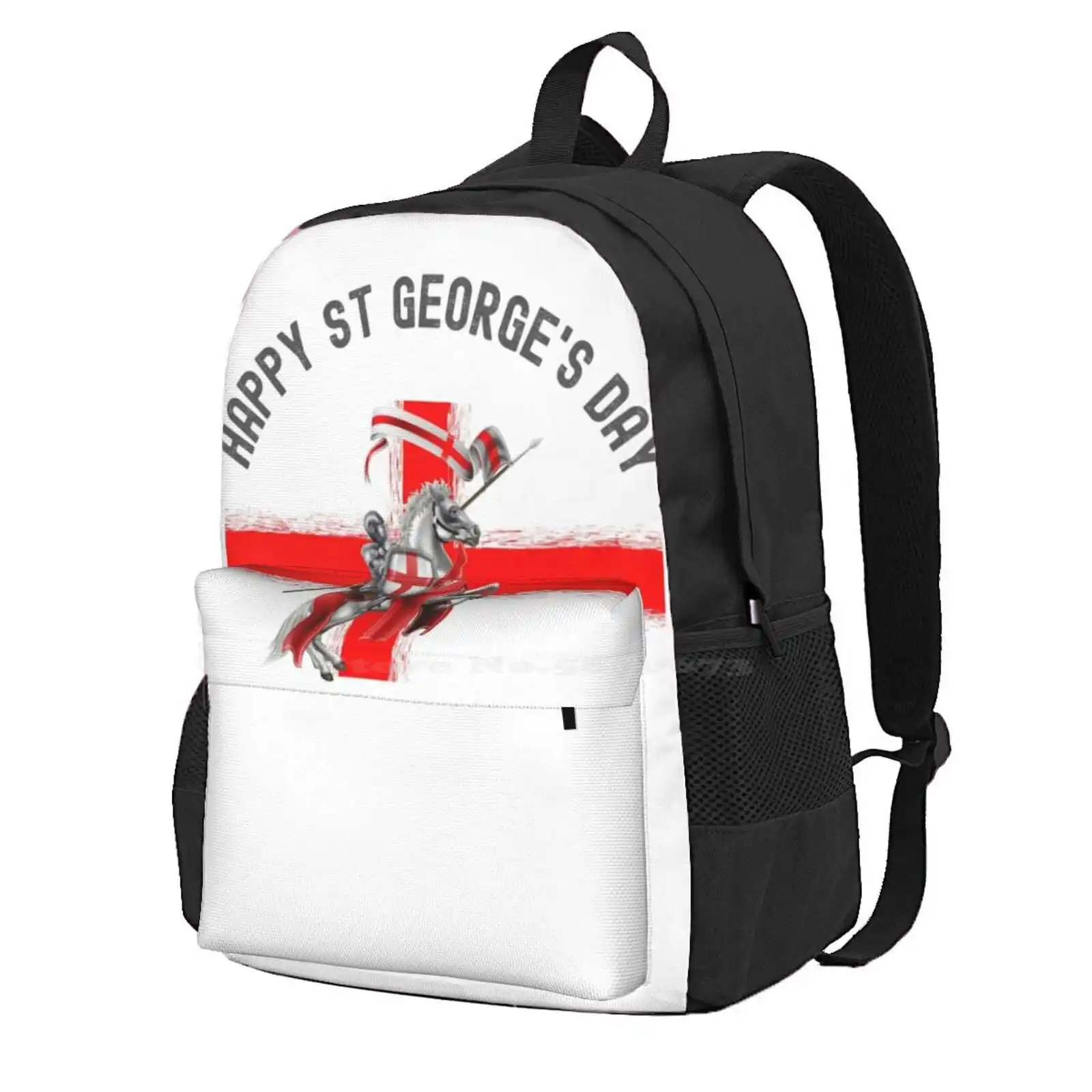 Happy St. George'S Day Hot Sale Schoolbag Backpack Fashion Bags England Knight Patron Saint 23 April St Georges Day English