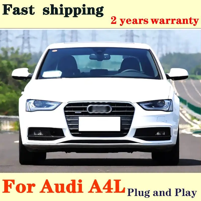 

For Audi A4L Headlights 2012- 2016 Audi A4 Headlight Assembly LED Daytime Running Light Lens Xenon Headlights Car Accessories