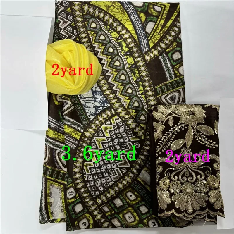 

5 Yards African Lace Chiffon Silk Bridal Wedding Lace Fabric Nigerian Tulle Lace For Women 12L822701