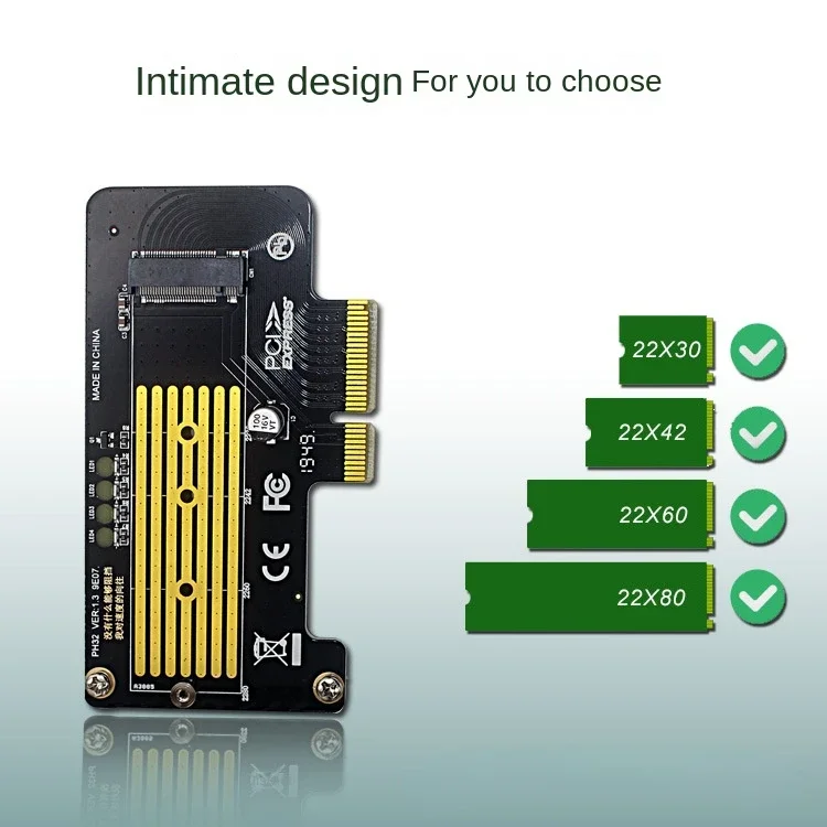 

M.2 NVME to PCIe 3.0 x4 Adapter 32Gbps M2 to PCI-E 3.0 X4 Host Controller Expansion Card M Key SSD 2280 2260 2242 2230 Converter