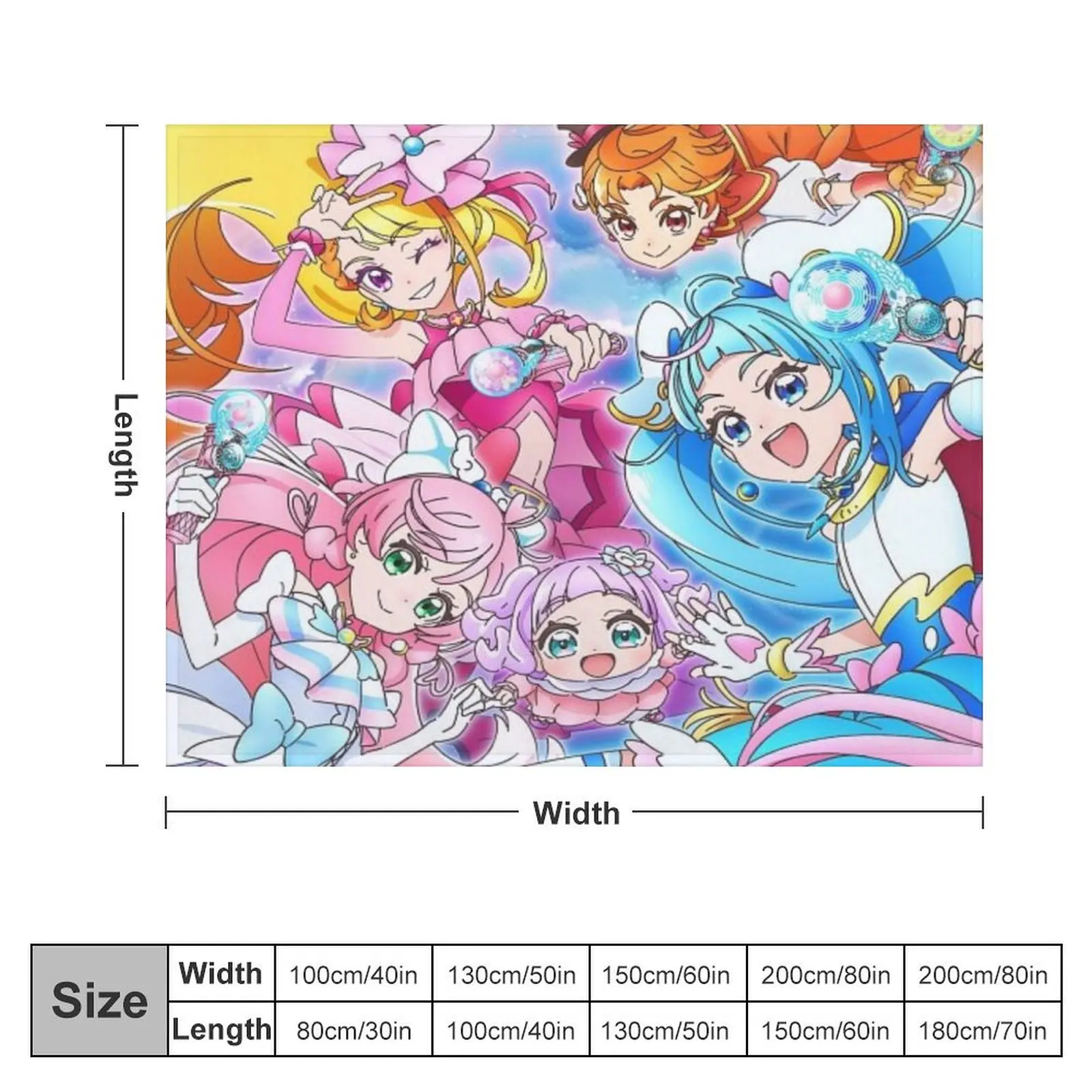 Hirogaru Sky Precure - Cover Post Throw Blanket Hairys Single Decorative Sofa Blankets