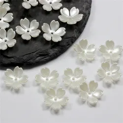 50Pcs 15MM Five Petal Flower Shape Acrylic Beads Loose Spacer Beads For Jewelry Making Diy Bracelets Handmade Accessories