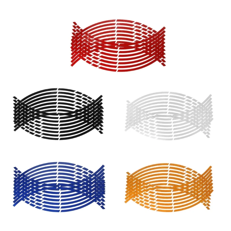 U90C Светоотражающая наклейка в полоску на обод колеса для колес мотоцикла 17-18 дюймов, полосатая наклейка