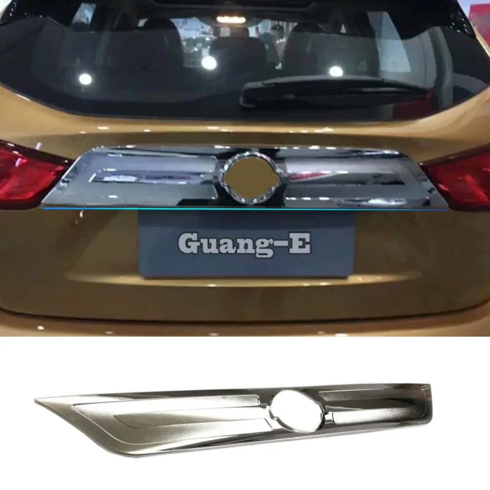 

For Nissan Qashqai 2016 2017 2018 2019 Chrome Rear Door License Tailgate Bumper Frame Plate Trim Lamp Trunk
