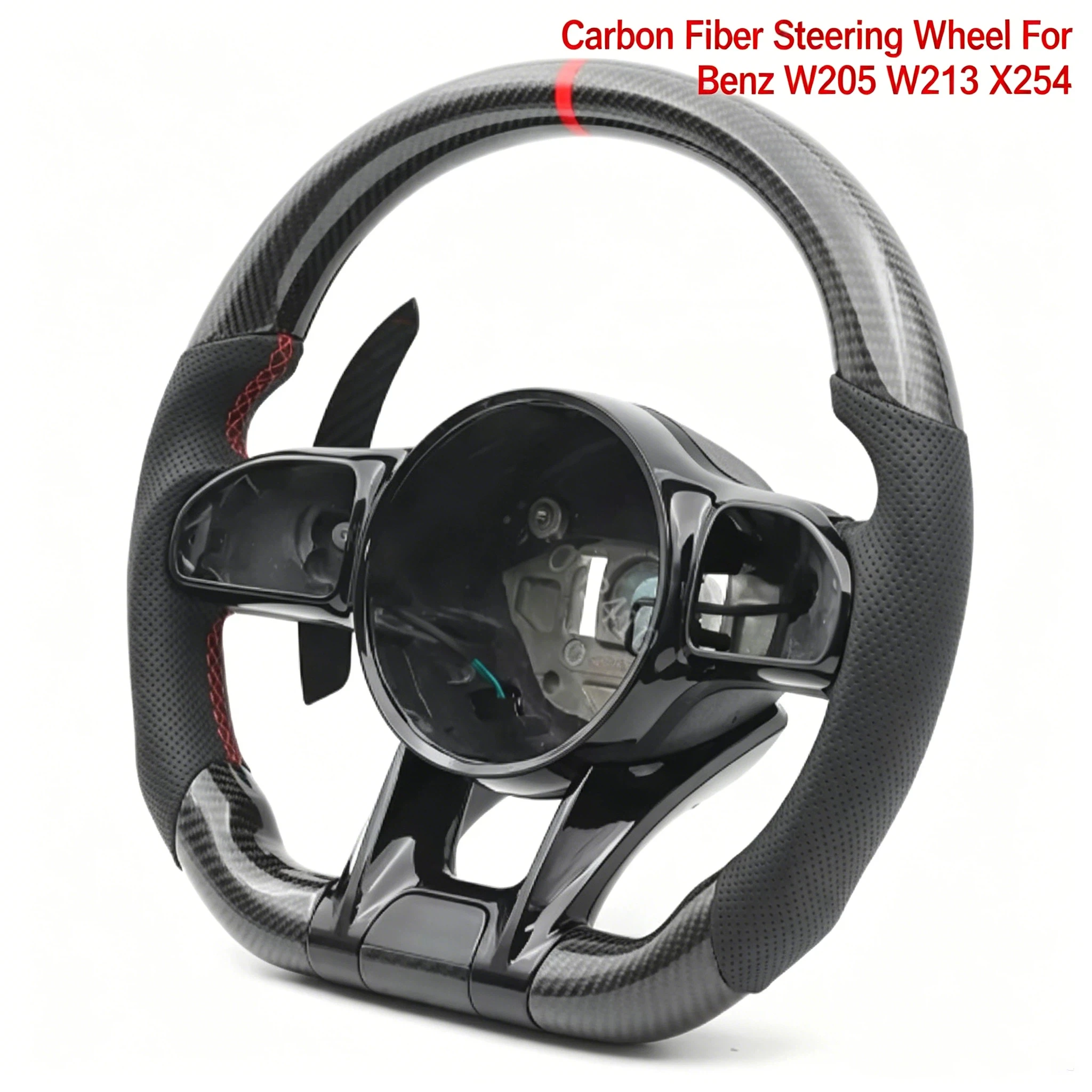 

Carbon Fiber Steering Wheel with Perforated Leather For Benz W205 W213 X254 Car Accessories