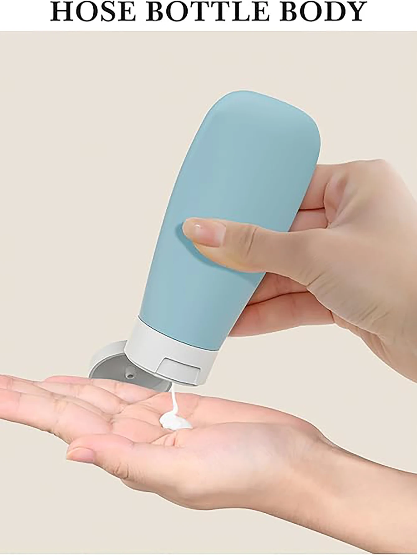 Un ensemble de bouteilles à pression de type tuyau, bouteilles rabattables portables à presser pour voyage, adaptées au bagage à main.zwq