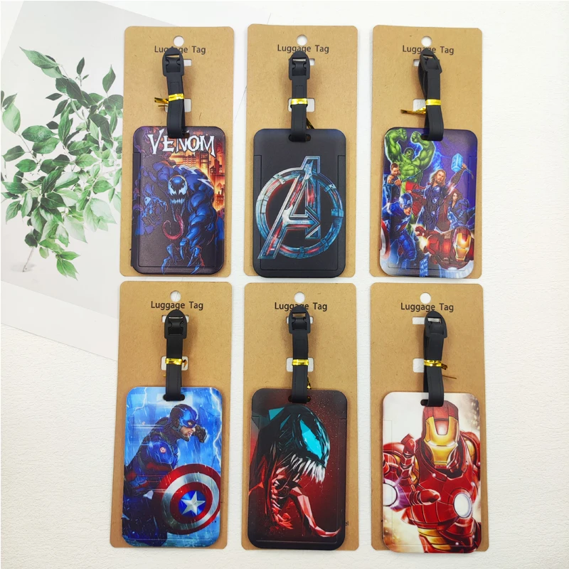 

Disney Superhero Luggage Label Travel Men Luggage Tag Booys Suitcase ID Address Holder Baggage Boarding Portable Suitcase Ticket
